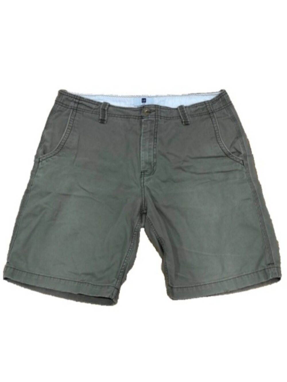 Vintage Gap 10" Khaki Shorts Mens Size 35 Chino Flat Front Cotton Baggy Y2K 90s